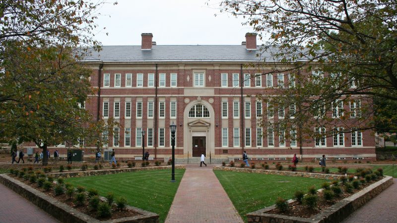 picture of Hanes Hall near the Quad