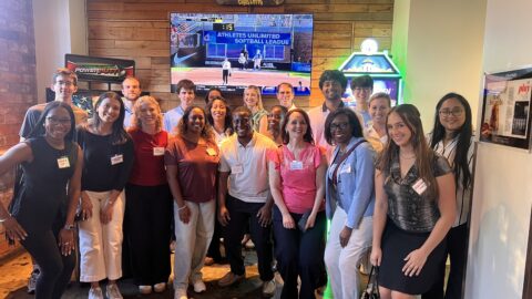 UNC-Chapel Hill students and alumni attend a Metro Heels networking event in Charlotte, NC